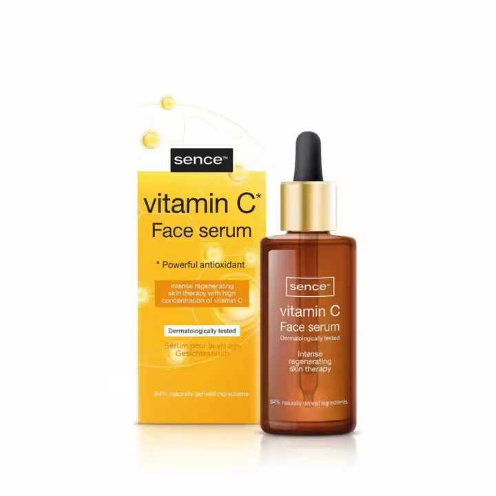Sérum facial Vitamina C Sence. Tratamiento antioxidante con alta concentración de vitamina C para ayudar a iluminar, regenerar y mejorar el aspecto de la piel. Testado dermatológicamente. 🚚 Envíos a España 24/48 horas - 1