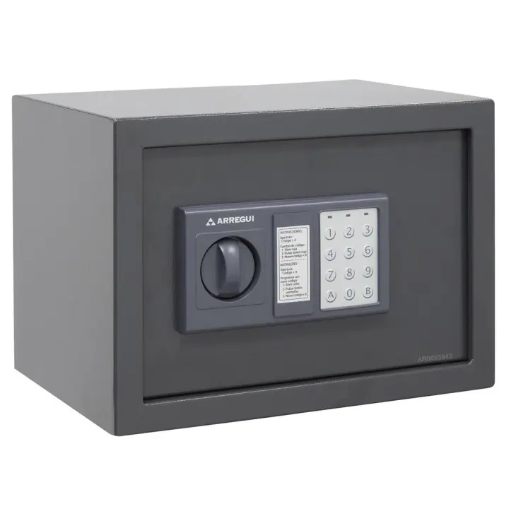 ARREGUI Class T25EB Caja Fuerte de Acero con Cerradura Electrónica, Teclado con Código Programable, Caja de Seguridad para Casa y Hogar, con Llave de Emergencia, 25 x 35 x 25 cm, 17 L - 1