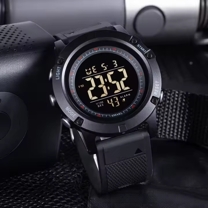 Reloj Deportivo Digital SMAEL Para Jóvenes Resistente Al Agua Con Luz LED Y Alarma Reloj De Pulsera Masculino Regalos - 1