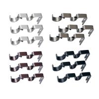 Juego De 3 Soportes Ajustables Para Cortina Doble De Metal Acero Inoxidable Para Percha De 1 Y 5/8 Pulgadas Soporte De Muro Para Perchas De Cortina - details 3