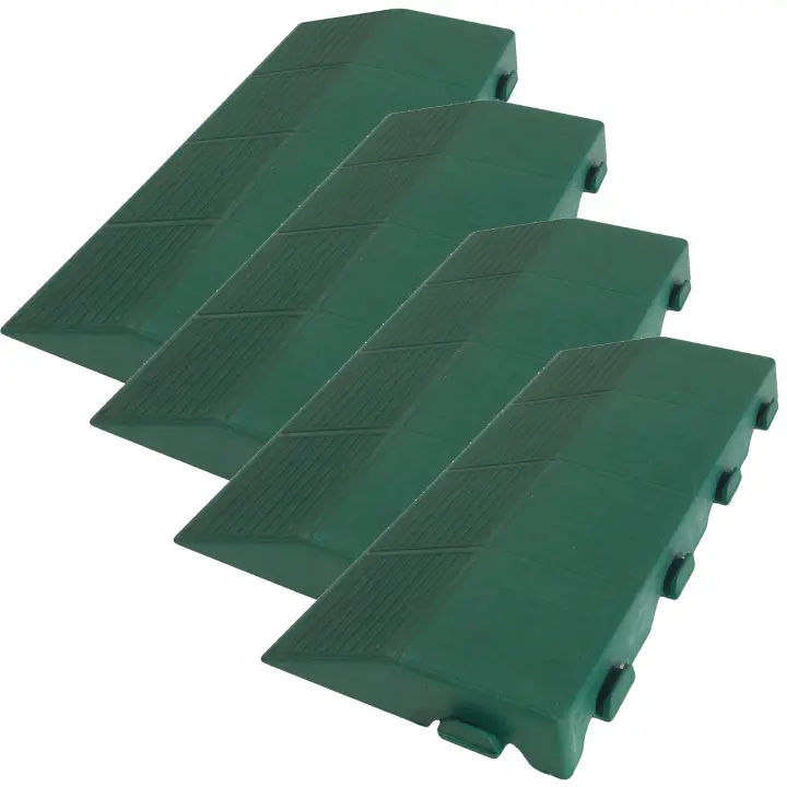 Wellhome Pack 4 Remates de 39x20,5x4,8 Cm Acabado Macho - Finalización Suelo COMBI Verde - 1