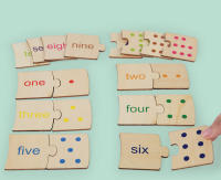 Juego De Bloques De Madera Para Bebés Montessori Educativo De Aprendizaje Temprano Juguete De Patrón Digital Para Niños Y Niñas Regalo De Festival - details 5