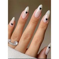 24Pcs Uñas Postizas Blancas En Gradiente Impermeables Presión En Uñas Falsas Cubiertas Completas Reutilizables Para Niñas Diseños Profesionales De Uñas Artísticas - details 3