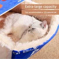 Cama Rectangular Para Gato Grande Con Cierre De Cremallera Almohadilla De Peluche De Algodón PP Suave Casa De Mascota Para Perro Pequeño Y Mediano - details 4