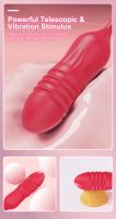 Juguete Sexual Para Mujeres Rose-Toy Dildo Vibrador Con Estimulador De Clítoris Y Lengua Licking Sucker De Silicona Médica - details 4