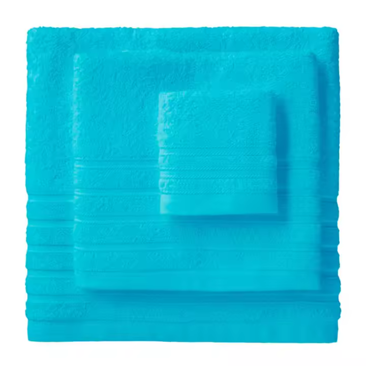 Lanovenanube - Toalla baño DIAMANTE - 100% algodón rizo americano - Color Turquesa - 1