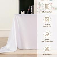 Mantel De Seda Rectangular Para Bodas Y Fiestas En Blanco Y Negro Decoración Para Banquetes Y Cumpleaños Uso Doméstico Para Comedor - details 2