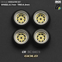 BNDS Rines De Aleación Con Neumáticos De Goma Para Vehículo De Escala 1/64 Estilo JDM VIP 8.3mm Conjunto De 4 Piezas Accesorios Detallados Para Modelo De Coche - details 37