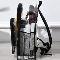 Mochila Transparente Impermeable Grande Para Niñas Y Niños Estilo Moderno Y Fashion Material PVC Con Cierre De Cremallera - details 5