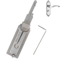 Decodificador de llaves de acero inoxidable 2 en 1, herramienta de selección de cerraduras, decodificador de reparación de precisión para reparación mantenimiento - details 6