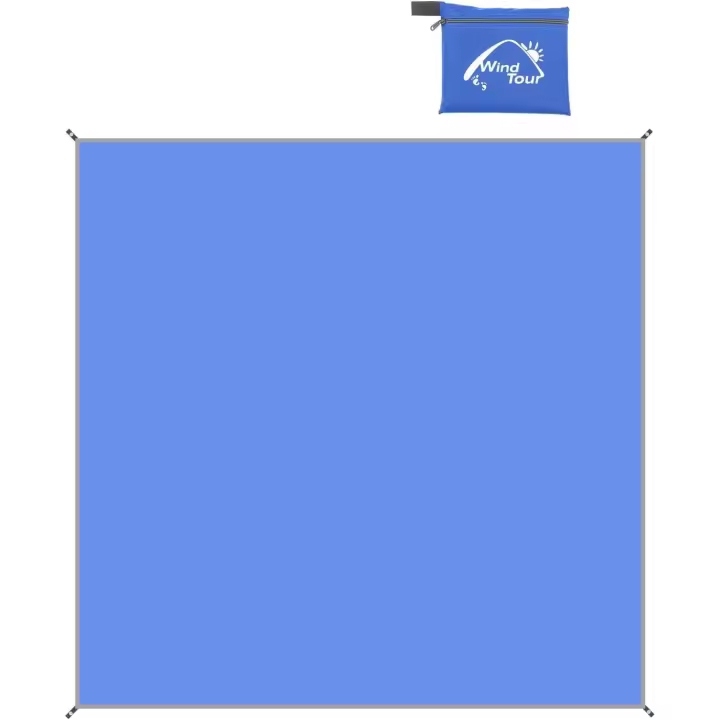 Lona portátil multifuncional para acampar al Aire Libre Wind Tour, Lona para suelo y suelo, Lona Ligera para acampar y hacer senderismo, Con Bolsa de Transporte (41,3 "x 83") - 1