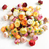 10/20Pcs Flores Artificiales De Peonía Para Decoración De Hogar Bodas Accesorios De Corona De Novia Fiestas DIY Material Seda - details 1