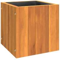 vidaXL Jardinera de madera maciza de acacia Dimensiones 25 x 25 x 25 cm,  35 x 35 x 35 cm,  45 x 45 x 45 cm y mas - details 2