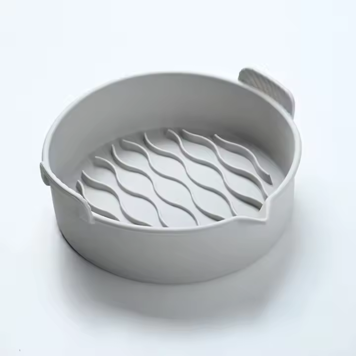 Freidoras de Aire Redondas de silicona, bandeja para hornear, Olla de silicona, sardén de reposición reutilizable, accesorios de Cocina - 1