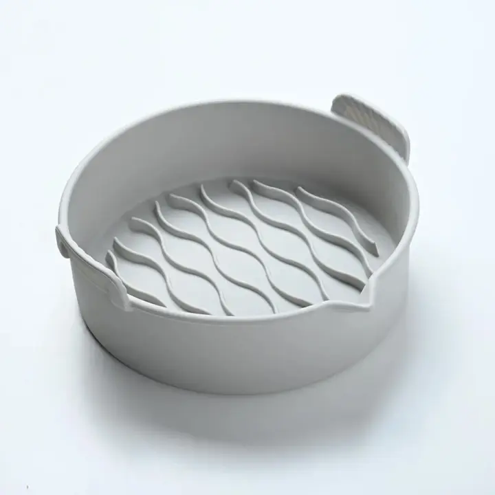 Freidoras de Aire Redondas de silicona, bandeja para hornear, Olla de silicona, sardén de reposición reutilizable, accesorios de Cocina - 1