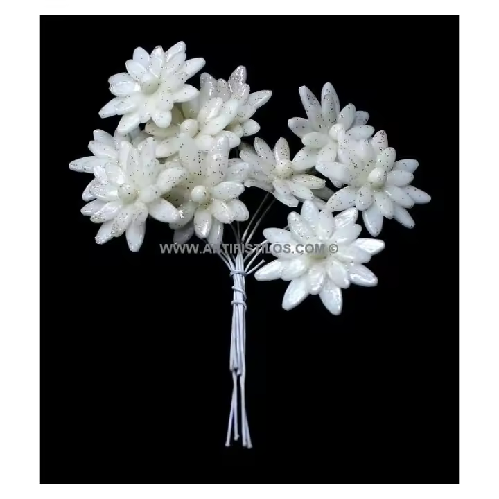 FLOR PORCELANA FRIA Raíz FLORES Inicio FLORES DE PORCELANA - Tallos de Alambre Forrados - Medidas Precisas - Precio por Unidad - 1