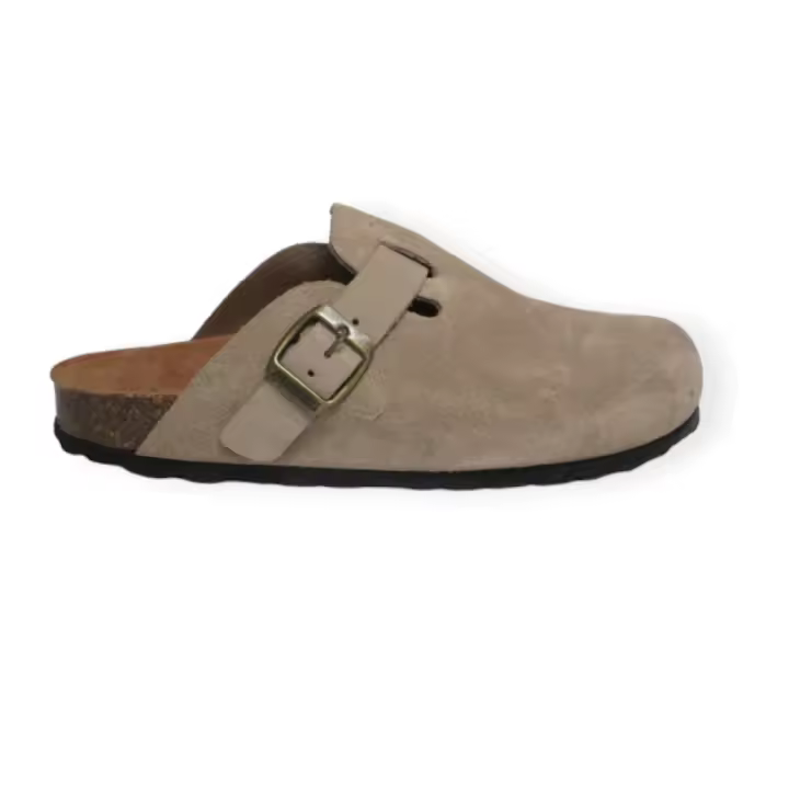 ZUECO BIO PENTA 355S EN NOBUK TAUPE CON PLANTA DE CORCHO ANATOMICA - 1