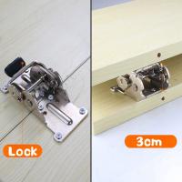 4Pcs Soporte Plegable Para Piernas De Mesa Silla Cama Con Bloqueo Automático En 0/90/180 Grados Juego De Pernos De Acero Galvanizado Para Muebles Y Trabajos De Carpintería - details 4