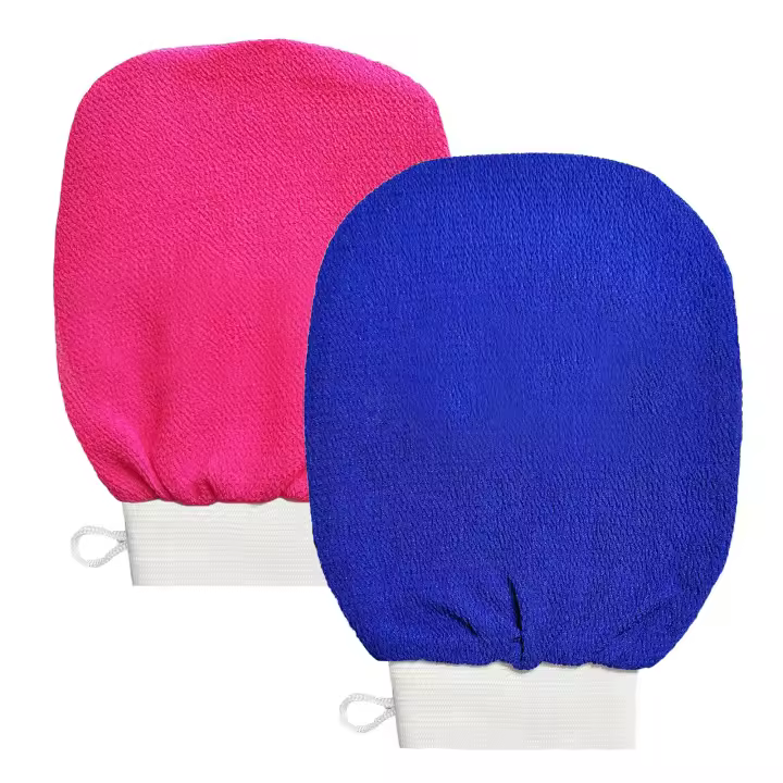 Guantes Exfoliantes para Spa - Paquete de 2, Eliminador de Bronceado Falso, Removedor de Piel Muerta, Exfoliante Corporal Profundo de Doble Cara - 1