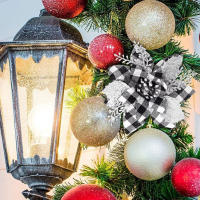 30Pcs Grandes Ornaments De Navidad En Forma De Copos De Nieve Decoración De Árbol De Navidad Con Brillo DIY Adornos Para Casa Y Año Nuevo - details 3