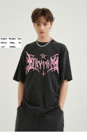 Camiseta Vintage Hip Hop En Negro Tejida De Algodón Para Hombres Camiseta Retro Con Grafico De Letras Estilo Callejero Dope Y2K - details 3