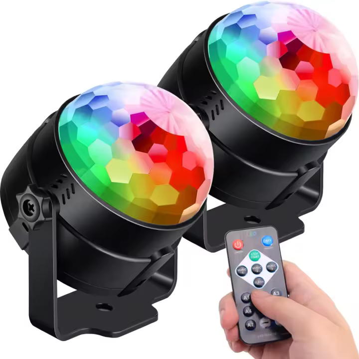 Bola Mágica LED Control Remoto Siete Colores Voz Controlada Mini Luz De Escenario KTV Rotatoria TenKinYo Luz Nocturna Atmosfera - 1