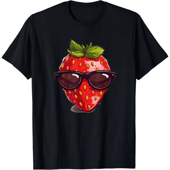 Camiseta de Manga Corta, 100% Algodón, Ropa Unisex para Hombres y Mujeres en 5 Tallas, Camiseta Negra ESTAMPADA, Cuello redondo. - 1