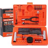 EasySpeed Kit de Reparación de Pinchazos Coche, 86 Piezas, Mechas Parche Antipinchazo de Neumático, Maletín Reparación - details 1