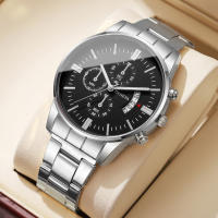 Reloj De Negocios Para Hombre Moda Lujo Calendario Cuarzo Reloj De Pulsera Sin Caja Material De Correa De Aleación Estilo Casual - details 3