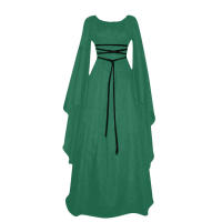 Vestido Medieval Vintage Para Mujer Disfraz De Bruja De Halloween Vestido Gótico De Noche De Fiesta Disfraz De Vampiro Estilo Retro Américano - details 20