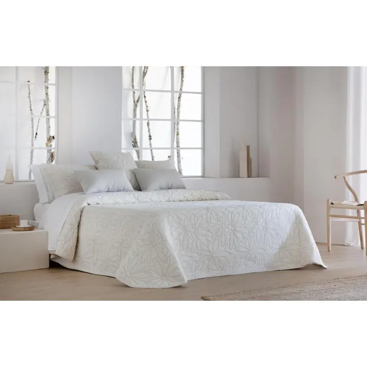 JVR - COLCHA TIPO 10 modelo NENUFAR - Tejido Jacquard Pique - Fabricado en España - Cama 90/105/135/150/160/180 - 1