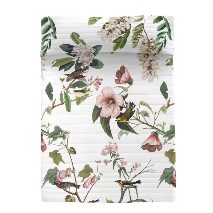 Happyfriday- Blooming Colcha, Colchas 100% Algodón (exterior) 100% Poliéster (relleno), calidad de 150 TC, Fabricado en España - 1