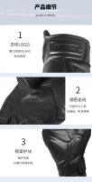 Guantes De Motocicleta Para Hombre Cuero Genuino Táctil Motocross Guantes De Carreras Negros Adecuados Para Todas Las Estaciones - details 8