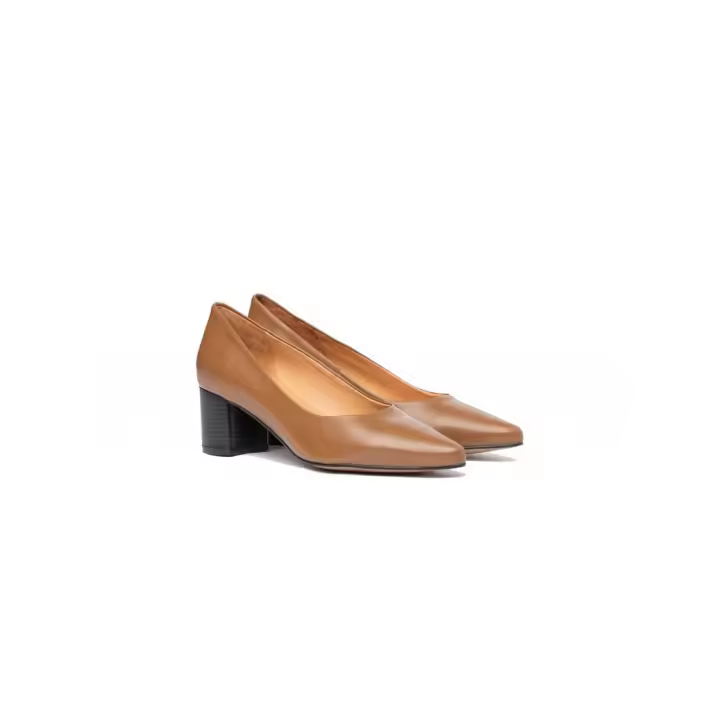 1493-VS Eva Mañas Zapatos de Salón con Tacón Medio Fabricados en Piel Hecho en España - 1