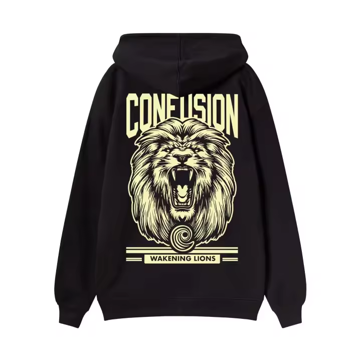 WAKENING LIONS BLACK HOODIE - 1