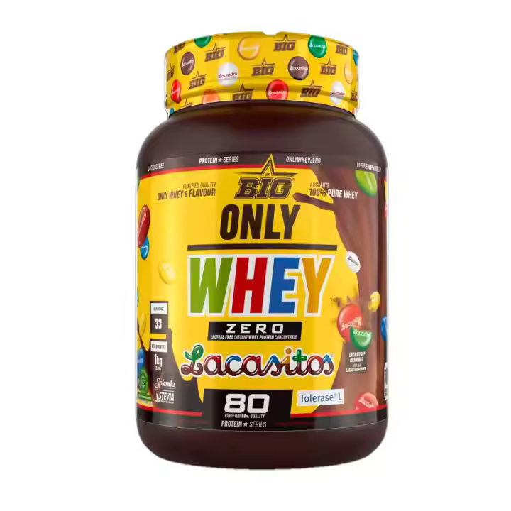 Big Only Whey Zero Concentrado de Proteína de Suero 80 sin lactosa 1kg -  Big Proteínas Whey o Concentrada - 1