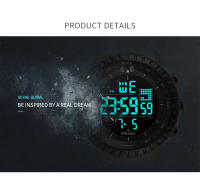 Reloj Digital SMAEL Para Hombre Resistente Al Agua Deportivo Pantalla Grande LED Con Alarma Y Calendario Reloj De Pulsera Masculino SL-1237 - details 6