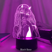 Lámpara 3D De Noche LED Zero Two Para Decoración De Dormitorio Luz Anime Waifu Regalo Darling in the Franxx Lámpara De Sapphire - details 3