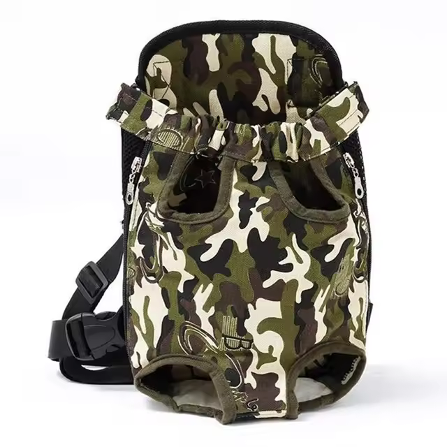 Pet Dog Carrier Mochara de Malla de Camuflaje Al Aire Libre Productos de Viaje Perros Transpirable Hombre Bolsas de Asa para Perros Pequeños Gatos - 1