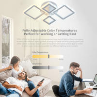 Lámpara De Techo LED Moderna Ajustable En Colores Para Dormitorio Y Comedor Instalación En Superficie Control Remoto Incluido - details 3