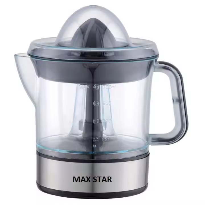 Max Star Exprimidor Eléctrico de Naranja con Deposito, Recipiente Extraíble, Capacidad de 700ml, 40W - 1