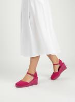 Calzados soraia, Alpargatas de Cuña con Plataforma para Mujer - Sandalias de Esparto con Tira al Tobillo, Punta Cerrada y Acabado en Gamuza Sintética - Calzado Cómodo de Verano Estilo Boho Chic - details 9