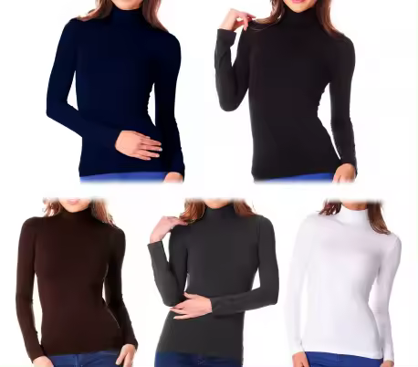 Mediawavestore VKA22 Pack 5 Jerséis Térmicos Cuello Alto Amber - 1