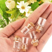 50pcs Botellas De Vidrio Mini DIY Con Tapa De Madera Para Mensajes En Mar Adentro Jars Pequeños Para Decoración Y Manualidades 13x18mm - details 8