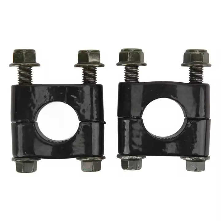 1 Par De Alzador De Manillar Negro 22mm Para Motocicleta ATV Quad Bicicleta De Tierra Adaptador De Agarre De Manillar - 1