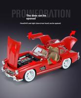 Modelo De Coche Clásico 1:24 Benz 300SL 1936 Con Sonido Y Luz Juguete Educativo Para Niños Coleccionable De Metal Regalos Para Cumpleaños - details 6