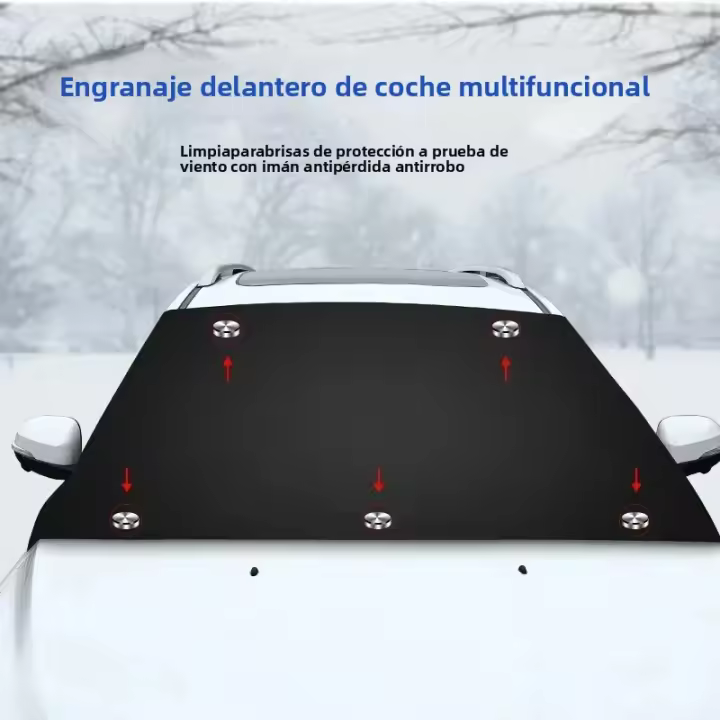 Protector De Nieve Para Coche Cubierta Frontal Antifreeze Invierno Mitad Tela Protección Contra La Lluvia Universal Pantalla Solar - 1