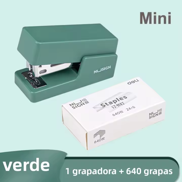 Mini Estornudador Portátil Con Papel De Color Máquina De Encuadernación De Suministros De Oficina Y Papelería Moda Uso 24/6 26/6 Tornillos - 1