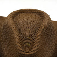 Sombreros De Cowboy De Paja Para Hombres Y Mujeres Protección Solar Estilizado En Denim Estilo Étnico Para La Playa De Primavera Y Verano - details 4