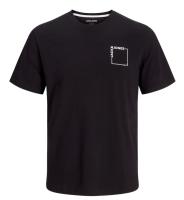 Jack & Jones Hombre Pack 3 Camisetas de Algodón Serie JJVERNER  Color White - Sky Captian - Black logo estampado Moda Casual Informal REF 269314 - details 2